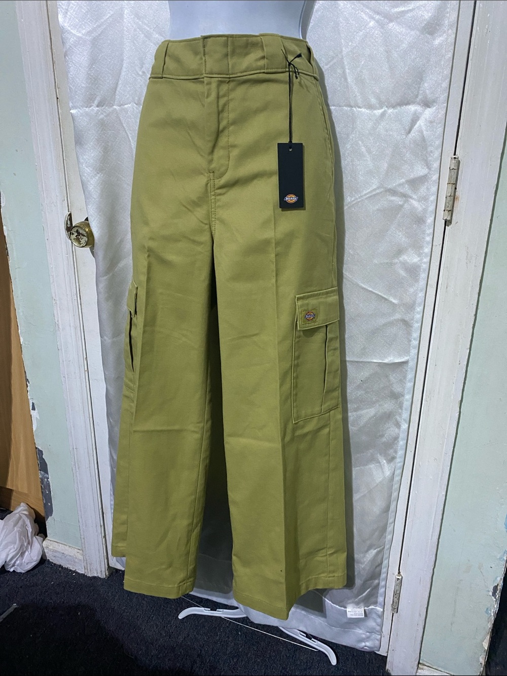 Dickies Olive Wide-Leg Cargo Pants for Women